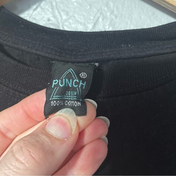 The Big 5 Uganda Animal Punch Black Cotton T-Shirt size Small Adult - Picture 3 of 4